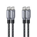 Anker Prime USB-C to USB-C Cable (240W, Upcycled-Braided, 2-Pack)