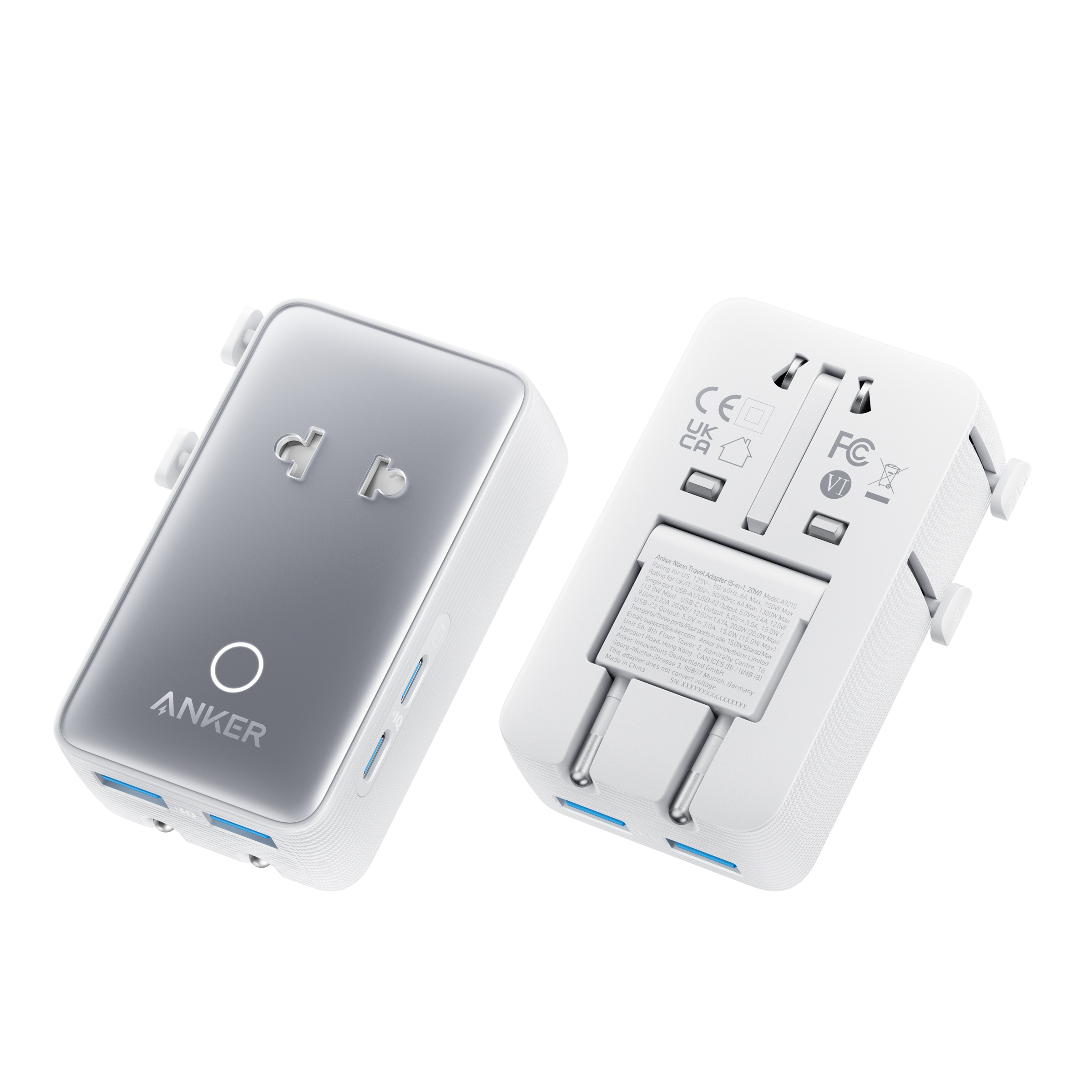 Anker with universal adapter for worldwide charging