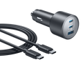 Anker car charger with three ports for fast charging
