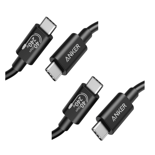 Anker 515 USB-C to USB-C Cable (Thunderbolt 4 Compatible)（2 packs）