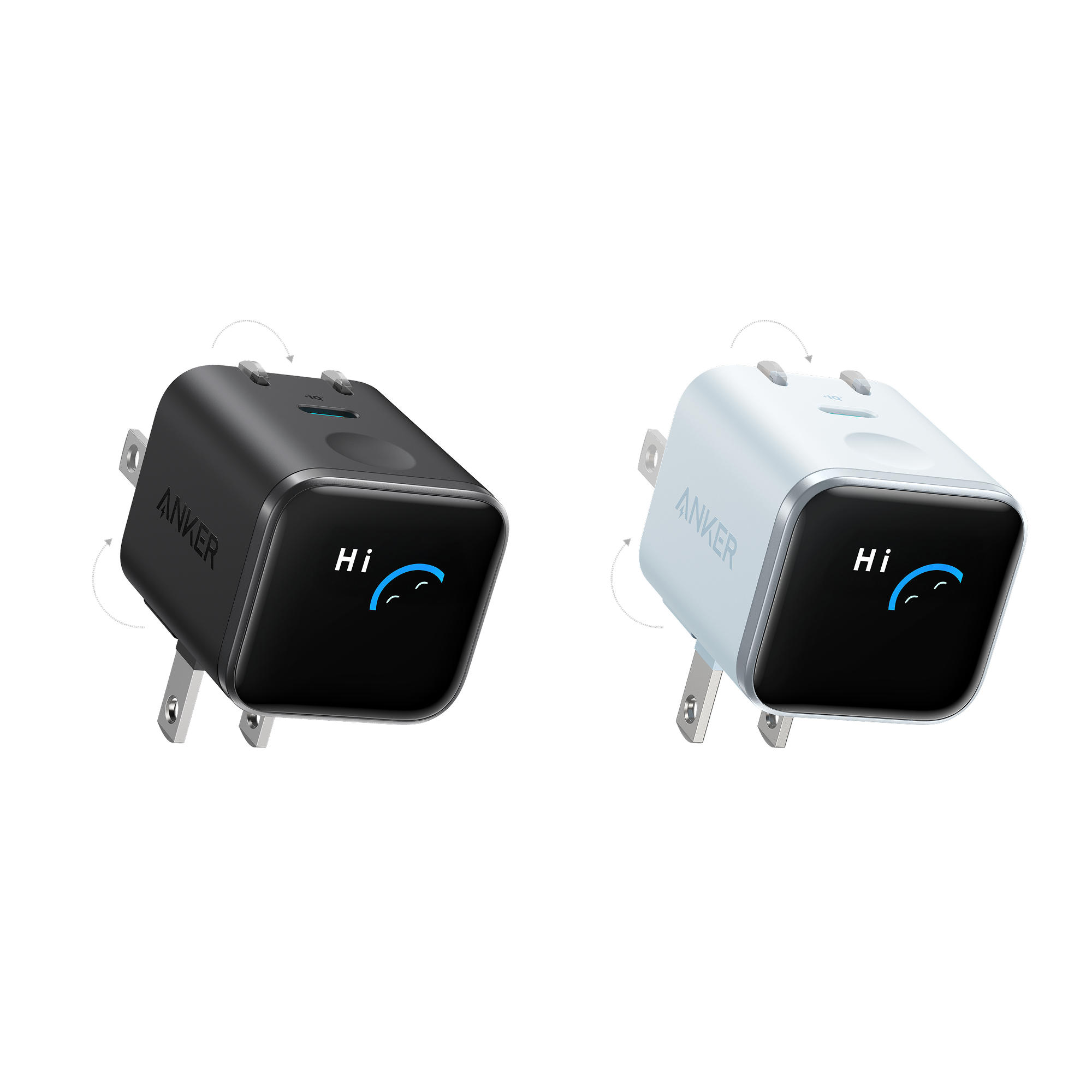 Anker Nano Charger (45W, Smart Display, 180° Foldable)