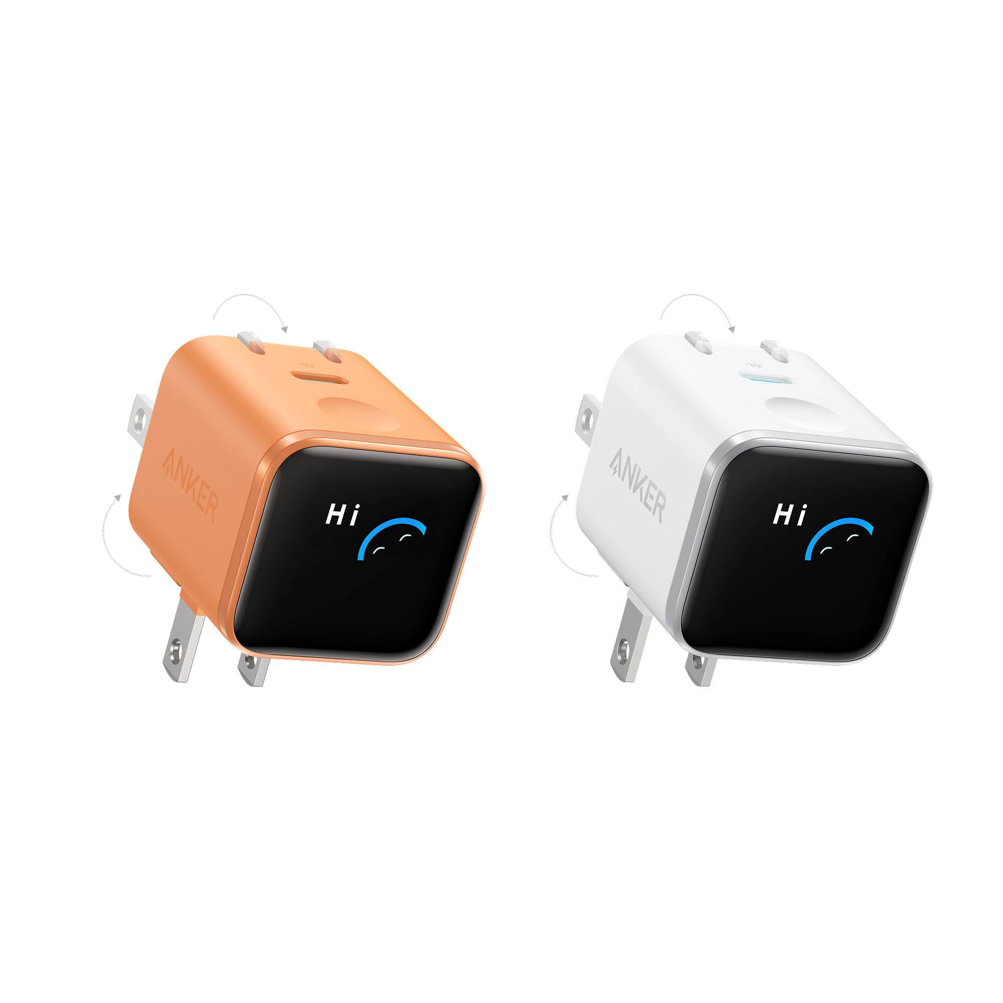 Anker Nano Charger (45W, Smart Display, 180° Foldable)