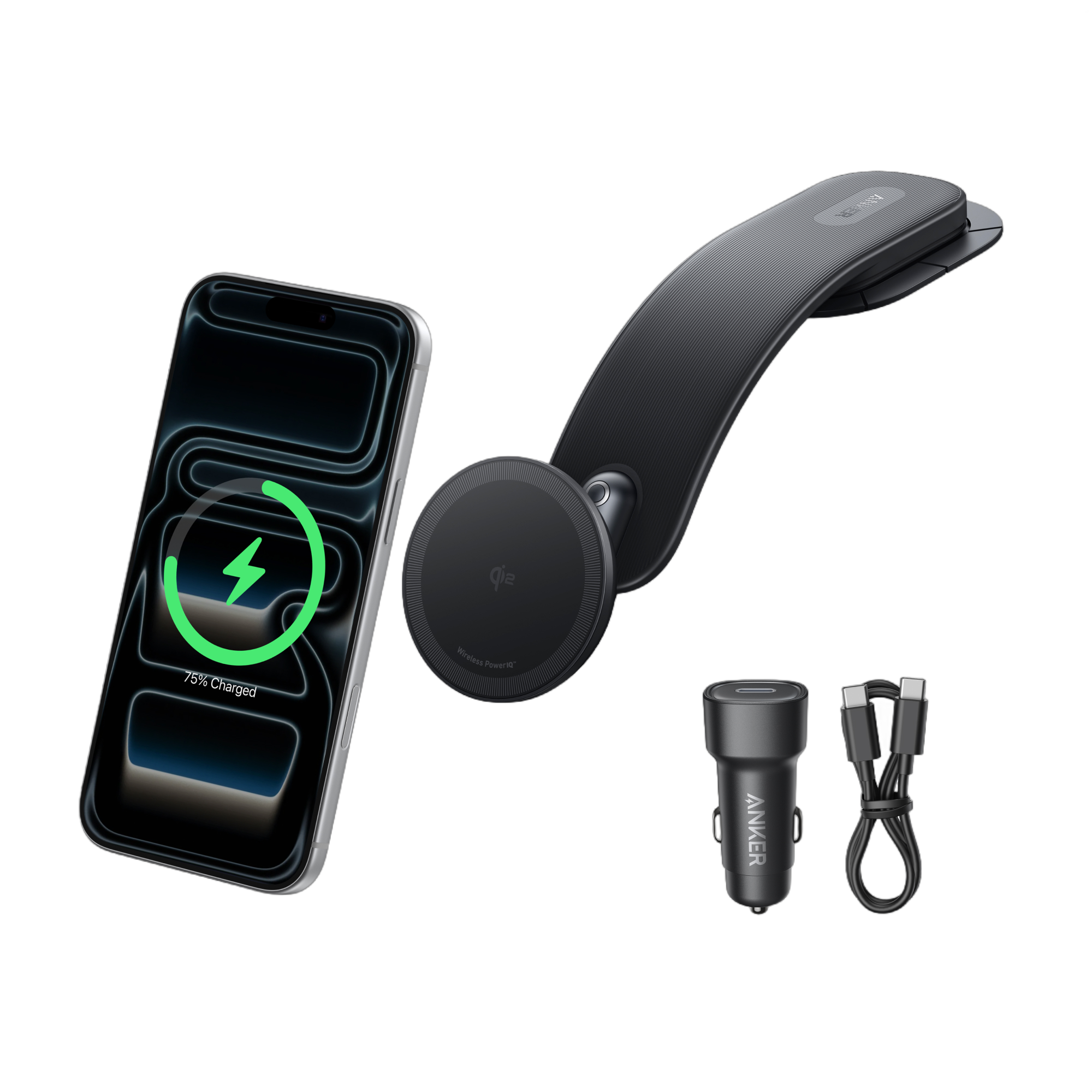 Anker wireless car charger with fast charging for iPhone